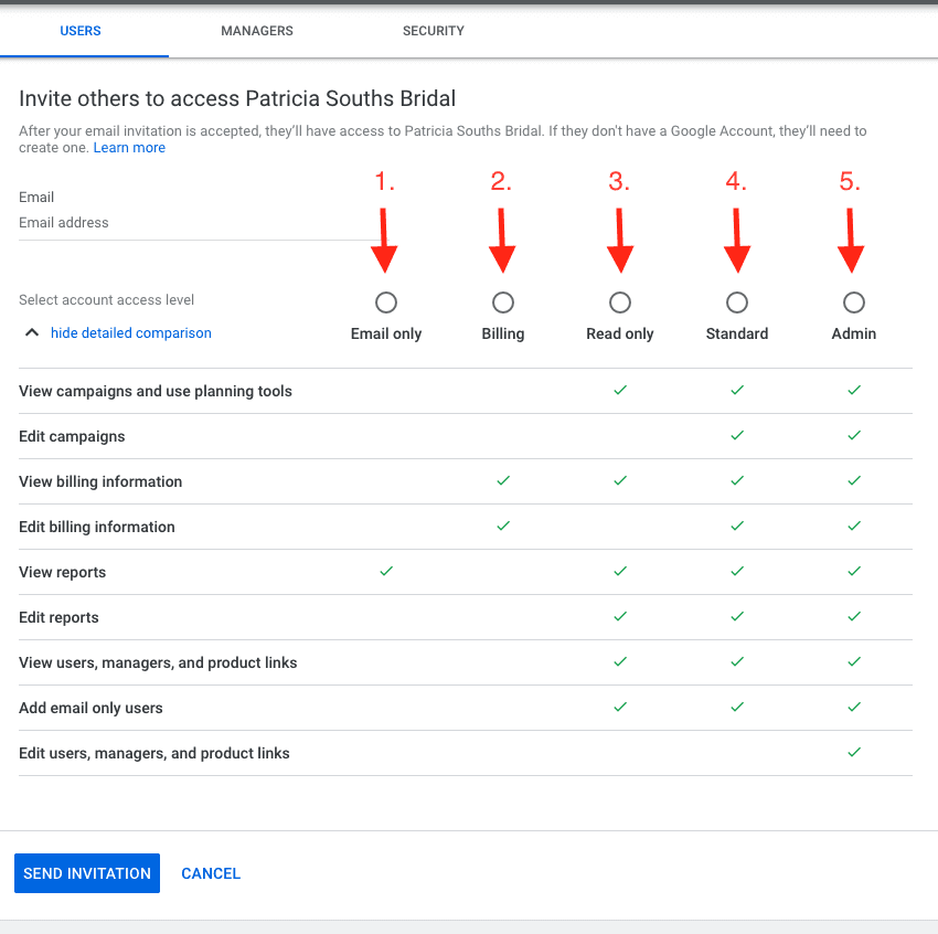 How To Add User to Google Ads - Adwords 4 Screen Shot 2021 10 11 at 4.08.10 PM