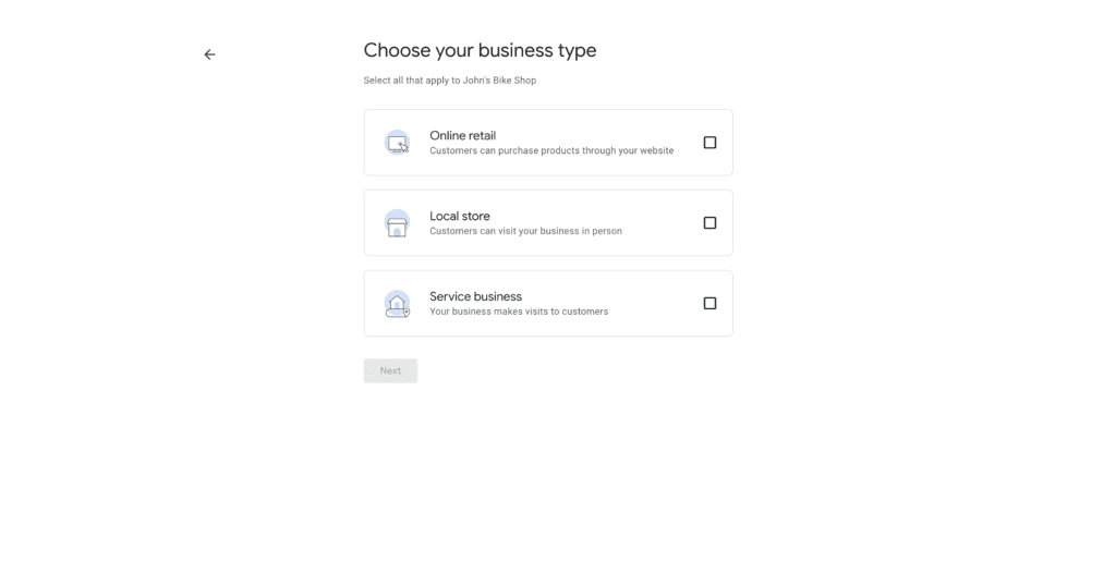 Verifying and Claiming a Google Business Profile 8 Choose-your-type-of-Google-Business-Profile