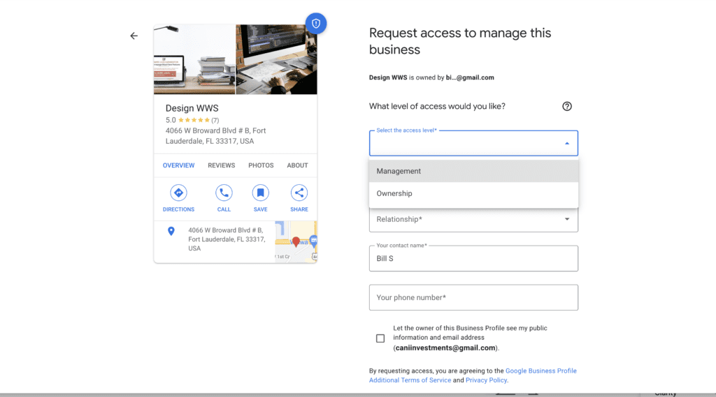 Verifying and Claiming a Google Business Profile 6 Request-Acces-tell-who-you-are-Google-Business-Profile